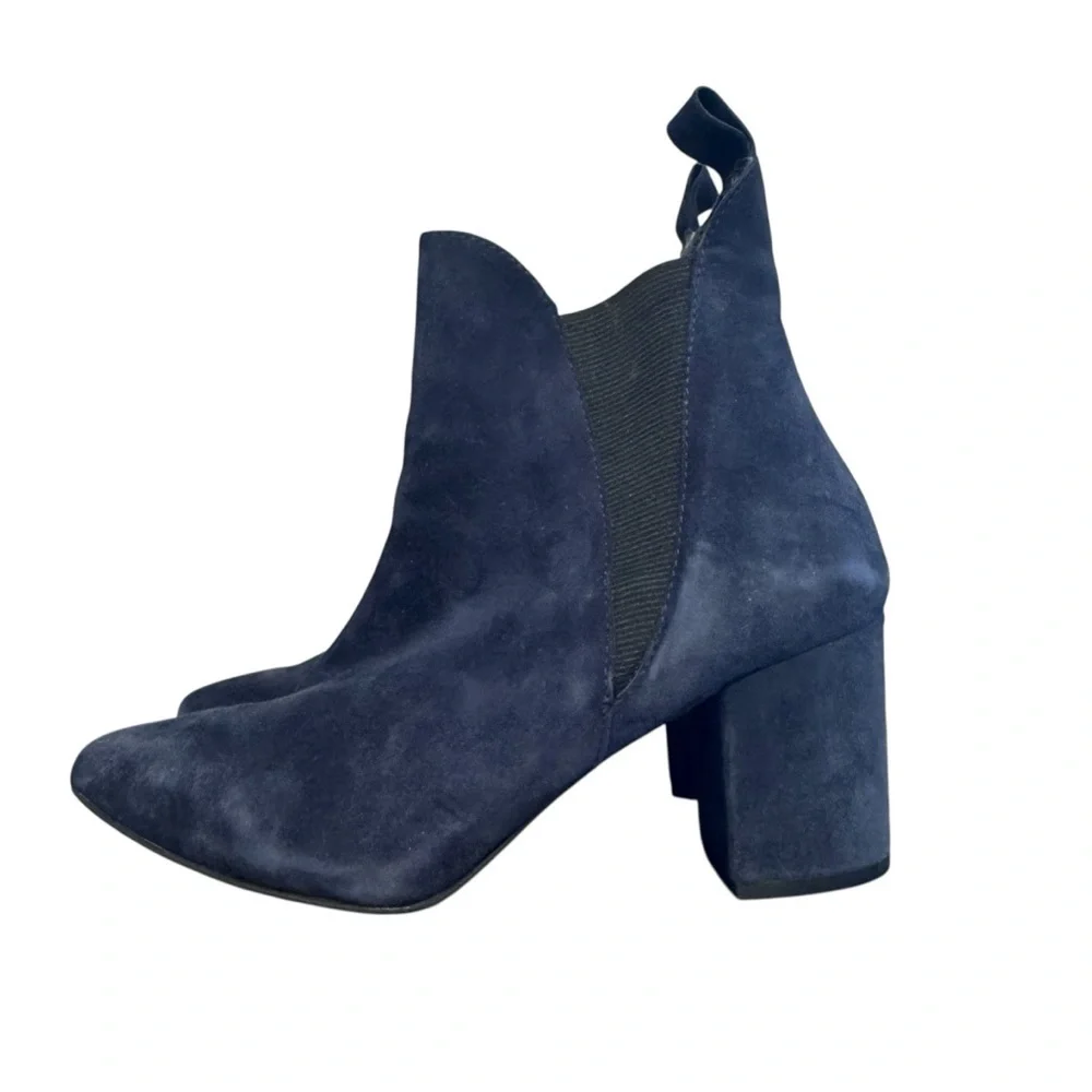 Girotti Navy Blue Suede with Red Bottom Boots Size 36